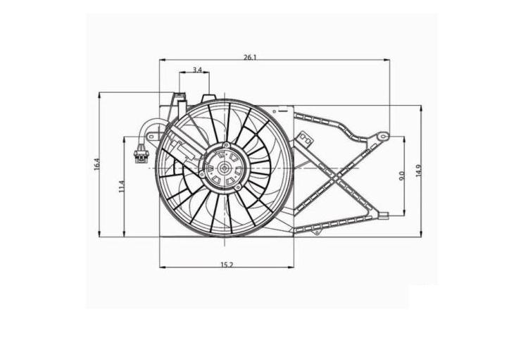 Depo replacement radiator cooling fan 00-05 saturn l series 2.2 3.0 15867599