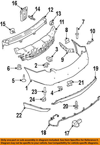 Lincoln oem 8a5z17d995bb rear bumper-side retainer