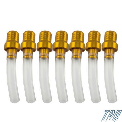 7pcs golden gas fuel tank cap crystal tube valve vent xr kx 125 250 dirt bike