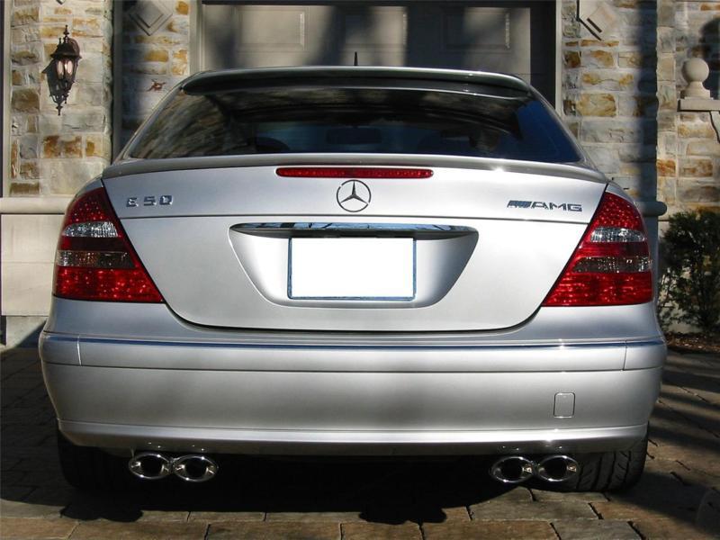 2003-2009 mercedes e-class w211  l- style rear trunk lip spoiler (unpainted)