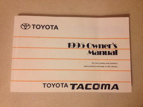 1995 toyota tacoma factory owner's manual in good condition