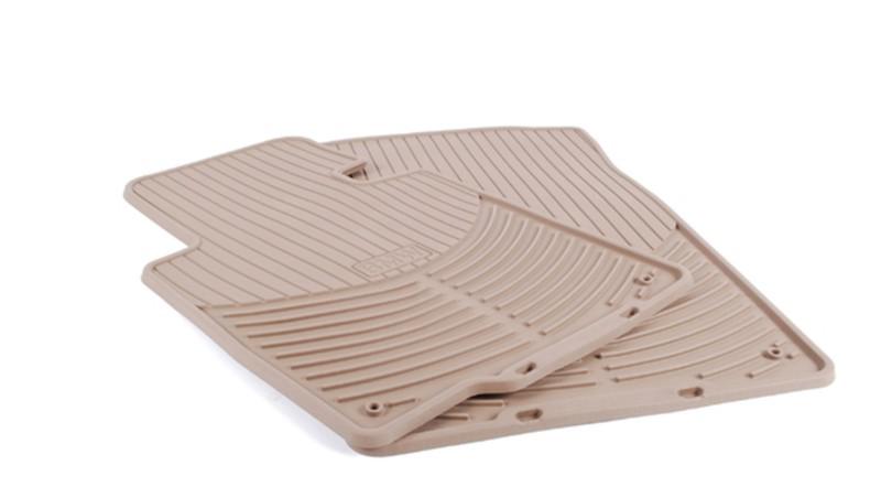 2001 to 2005 bmw 325i/330i front rubber floor mats - factory oem items - beige