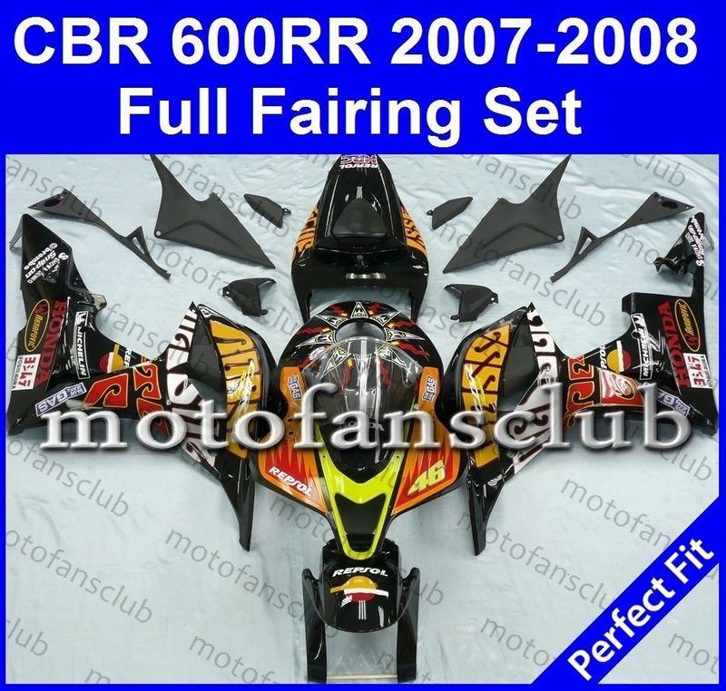 Fit honda cbr600rr 07 08 cbr 600 rr 2007 2008 fairing kit bodywork #42 b