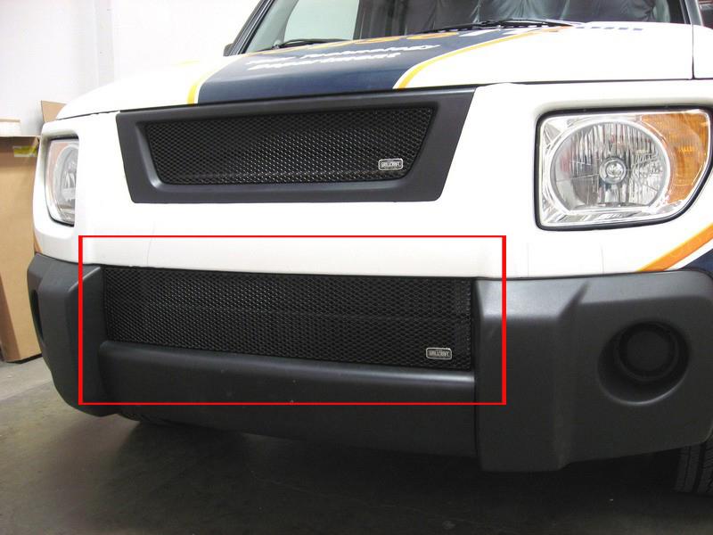 2003-2006 honda element grillcraft lower black 1 pc grille insert grill hon1201b