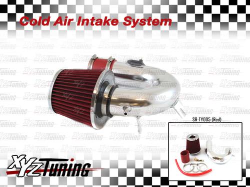 Jdm red 00-05 celica gts 1.8l short ram air intake induction kit + filter 2.75"