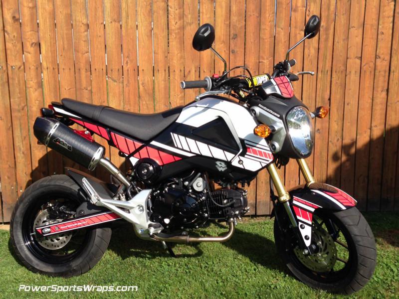 Honda grom msx 125 y-style white graphics kit