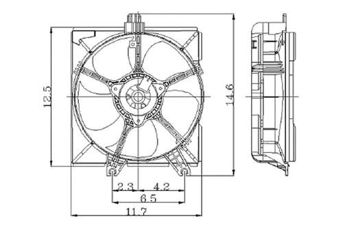 Replace ch3115101 - dodge neon rh passenger side radiator fan assembly