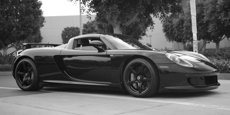 Porsche carrera gt hd poster super car b&w print multiple sizes available