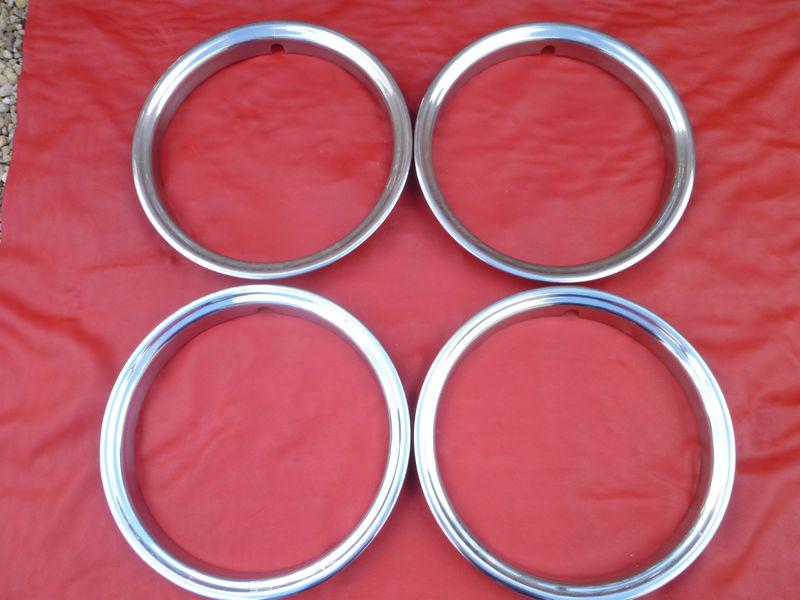 One set of chevy truck 16 x 2" deep  trim rings hubcaps wheel covers
