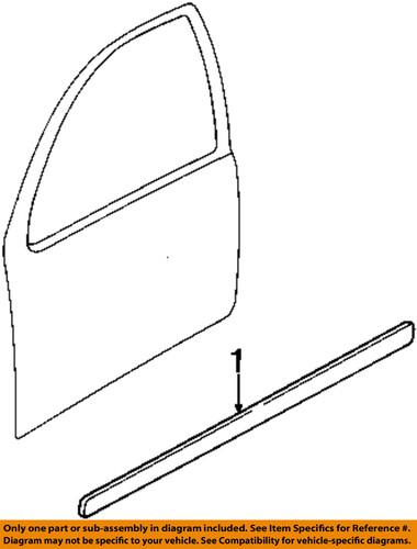 Volkswagen oem 1j4853516ggru front door-body side molding