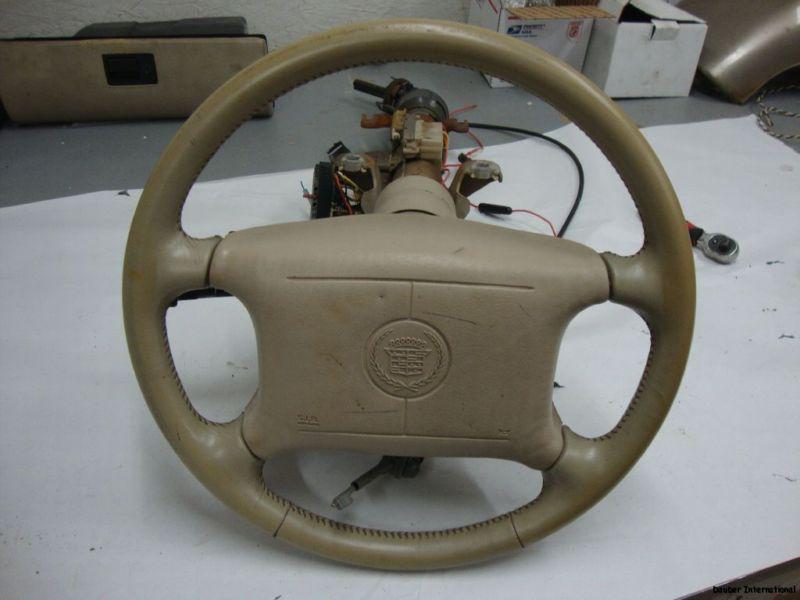 94 cadillac seville steering column w / keys & airbags oem