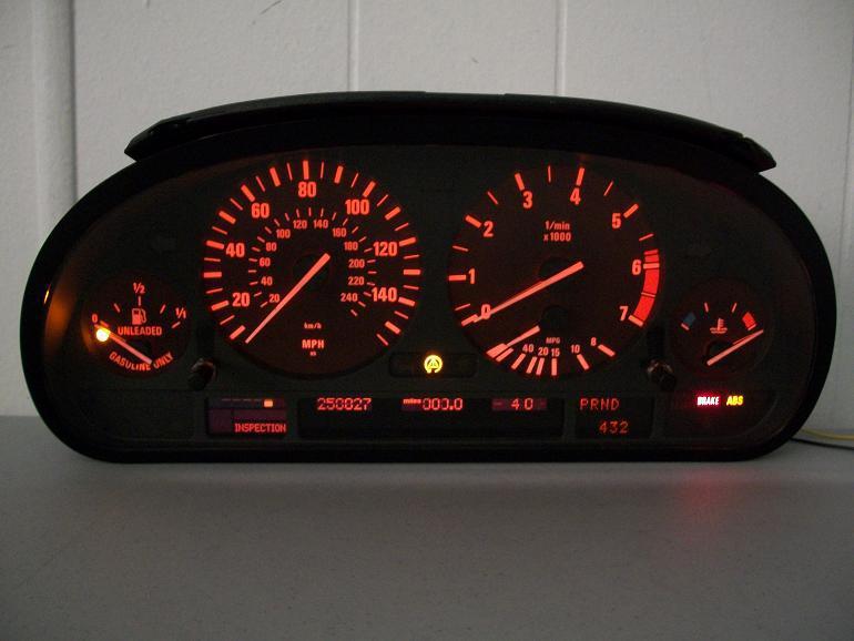 Bmw e38 740i 740il instrument gauge cluster 250k 62116914878