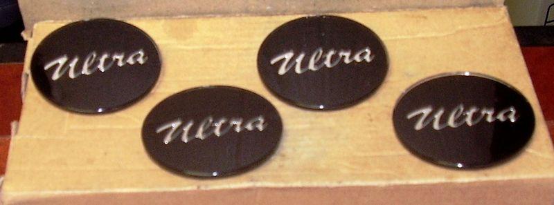 Ultra wheels black custom wheel center cap emblems set of 4