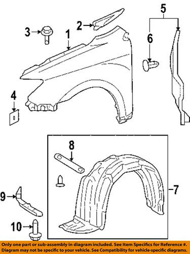 Scion oem 5386721020 fender-fender seal