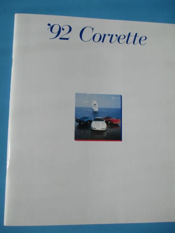 1992 chevrolet corvette coupe zr-1 original dealer brochure w/sleeve