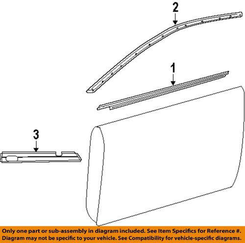 Dodge oem 55399122af door-belt molding