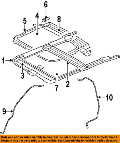 Mopar oem 5183175ac sunroof wind deflector-air deflector