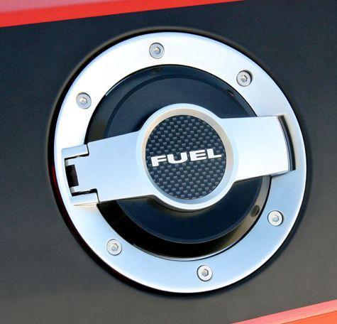 2008-2010 challenger billet fuel door; satin