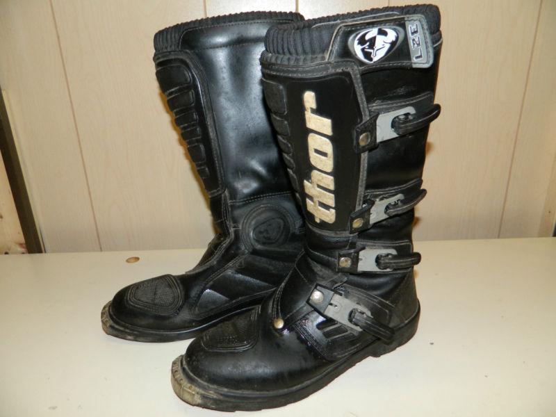 Thor tech 327 motorcycle dirt bike mx motocross leather boots us men's size 9