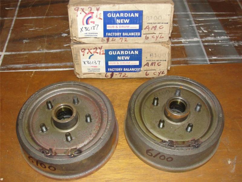 Pair nos 1958 1959 1960 - 1966 1967 1968 1969 1970 amc front brake drum x-30137