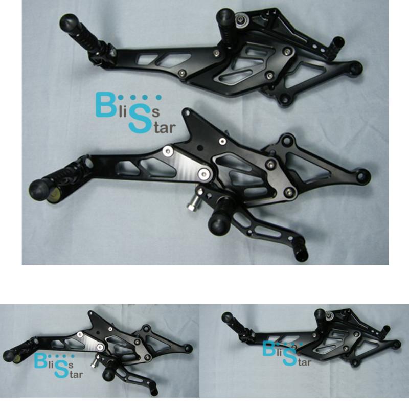 Black cnc adjustable rear sets rearsets fit honda vtec400 1999-2011 h002 b