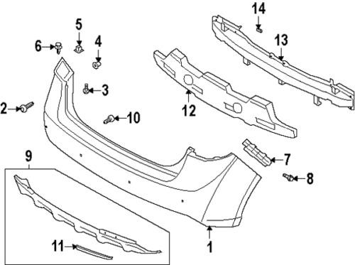 Kia 866201m500 genuine oem factory original energy absorber