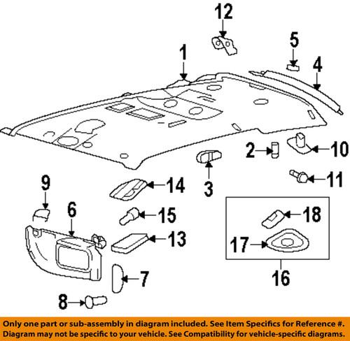 Mercury oem 5c3z13466aa interior-roof-visor lamp bulb