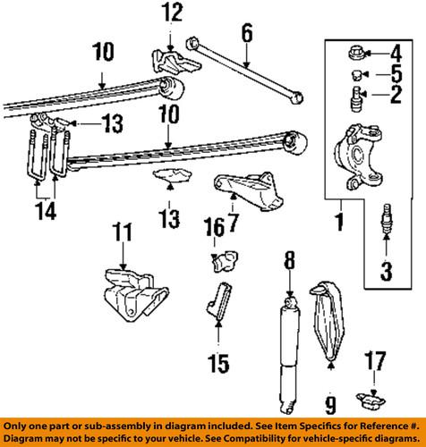 Ford oem f81z5705za front suspension-spring u-bolt