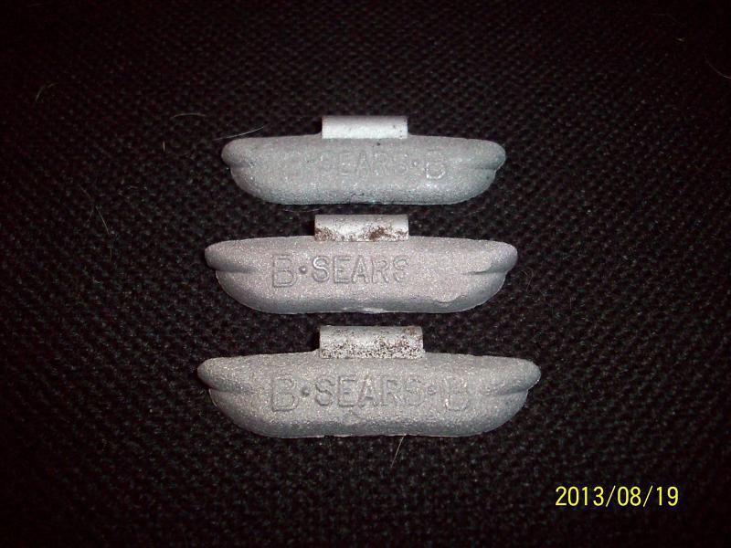 Original corvette camaro nova chevelle impala sears winged wheel weights 3 pcs.