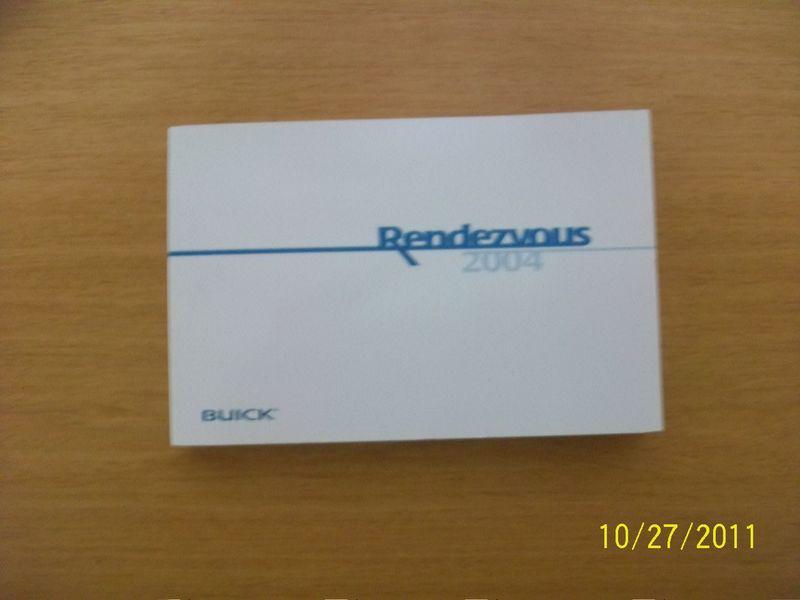 2004 buick rendezvous owners manual