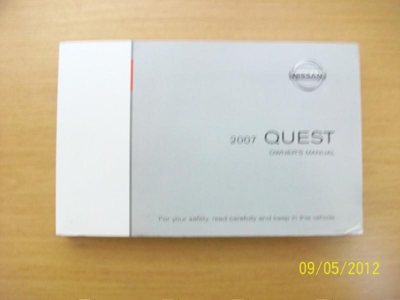 2007 nissan quest  owners manual