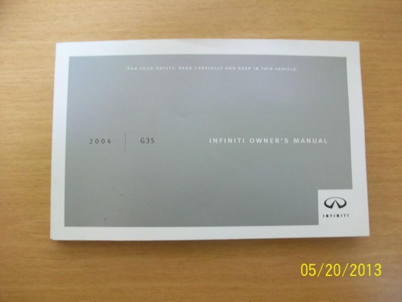 2004 infiniti g35   owners manual