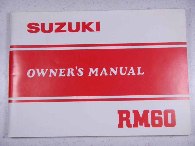 82 suzuki rm60 oem nos genuine driver's owner's manual 1982 rm 60