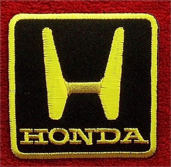 Honda car - truck embroidered iron on patch gold & black