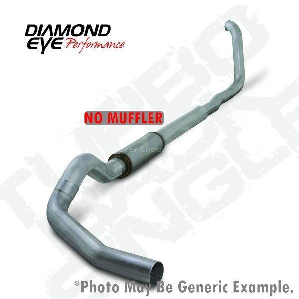 Diamond eye k5322a-rp diesel exhaust 5" turbo back aluminized - no muffler