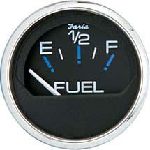 Faria chesapeake black stainless steel fuel gauge 13701