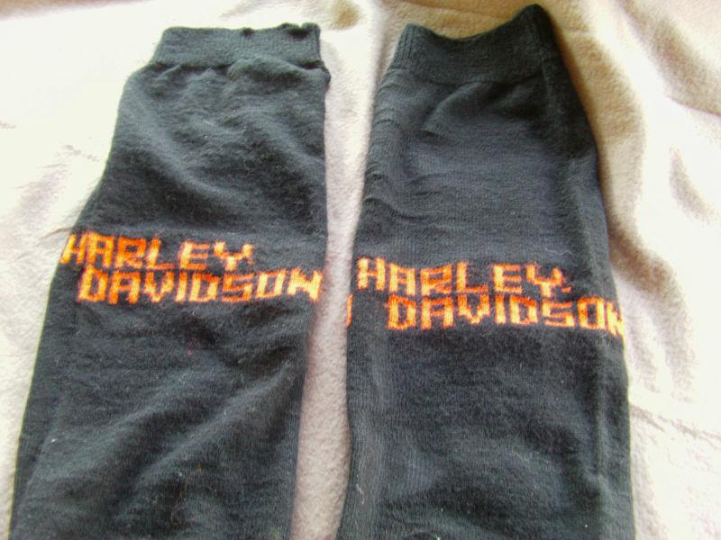 Harley-davidson knit leg warmers black/ornger
