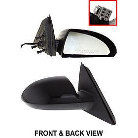 Textured black power side view door mirror assembly passenger's right