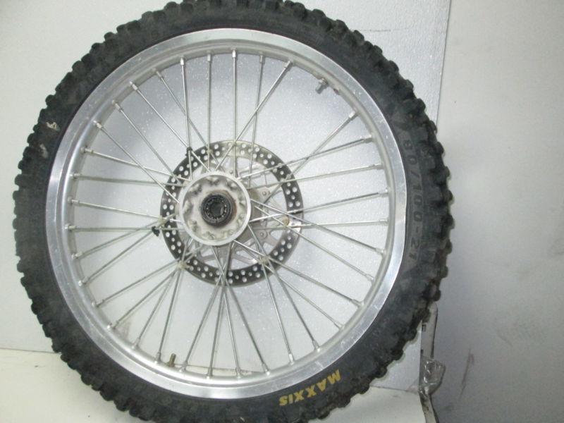 Yamaha 2000 wr400 wr 400 wr400f front wheel 21x1.60 w/ maxxix tire 80/100-21 51m