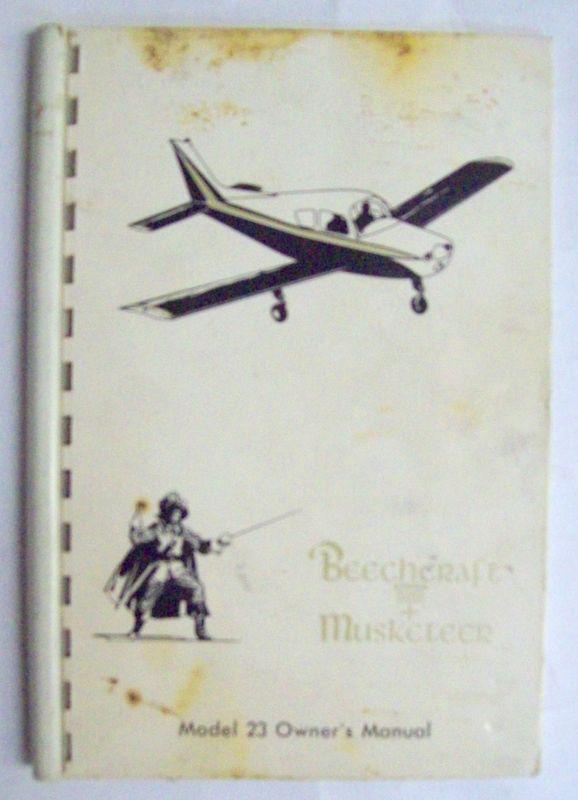 Original beech 23 muskateer owner's manual