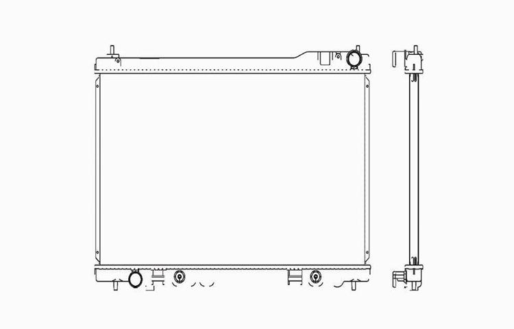 Replacement radiator 03-08 infiniti fx45 automatic transmission 4.5 v8 21460cm81