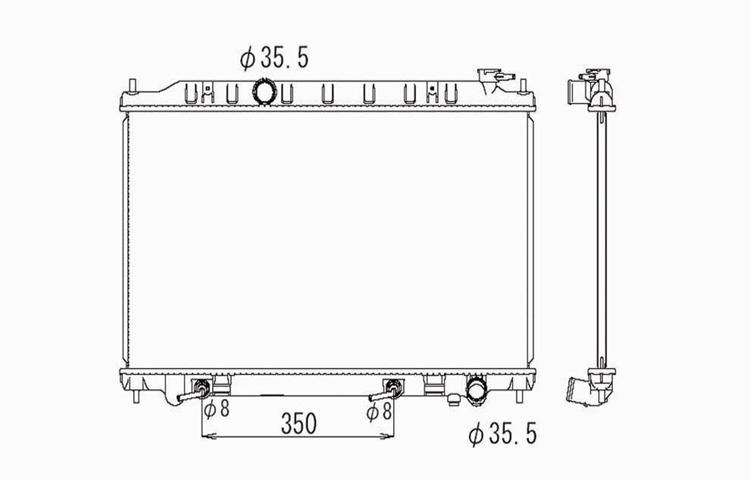 Replacement radiator 04-06 nissan maxima auto transmission 3.5l v6 214608y100