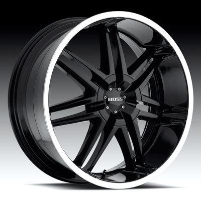 22 x 9.5, 5 x 115mm black boss wheels, style 332