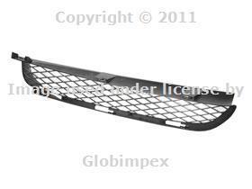 Bmw e53 bumper cover grille grill right front upper (black) genuine + warranty