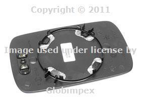 Bmw e46 door mirror glass heated left/driver side oem + 1 year warranty