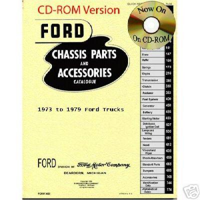 1973 - 1979 ford truck master parts list cd