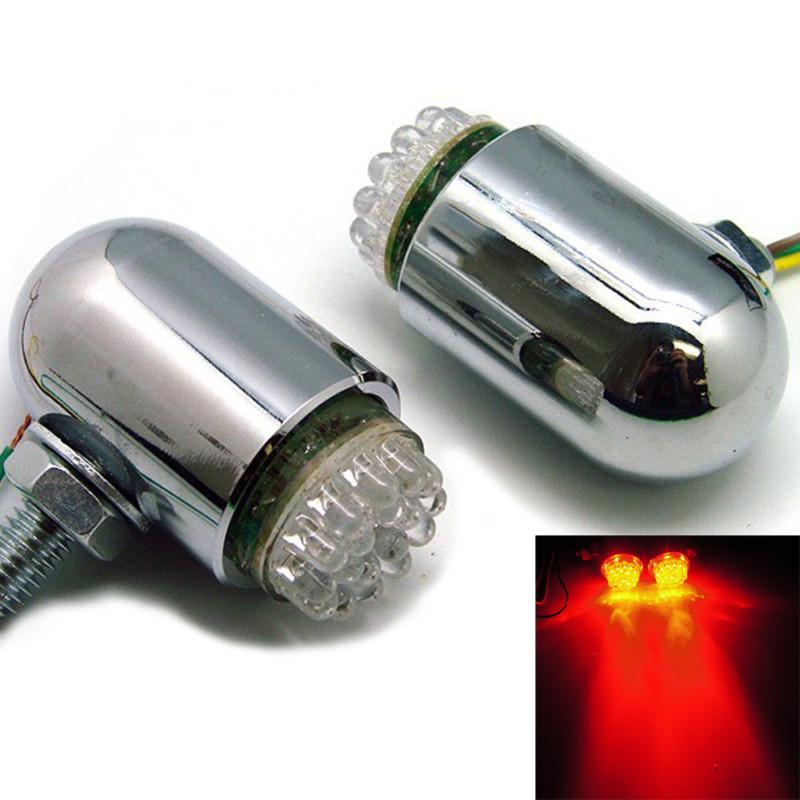 Red motorcycle 24 led fog tail light quad touring cruiser honda suzuki harley