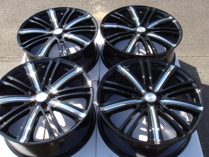 20 5x112 rims black mercedes benz s350 s550 s600 ml350 ml500 slk300 5 lug wheels
