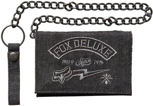 Fox racing mens fxdlx axel denim leather wallet 2013 black