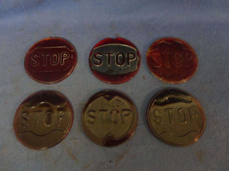 Vintage brake light stop light lenses (lot of 6) 